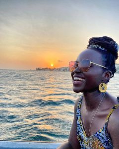 Up and about: Why Lupita just can’t seem to stay away from Lamu. (https://twitter.com/Lupita_Nyongo)