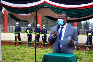 PS Jerome Ochieng’ launches the groundbreaking ceremony at Rironi - Naivasha Lot 2 ahead of the Nairobi – Mau Summit project.