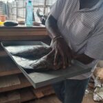 chef prepares tilapia fish for baking